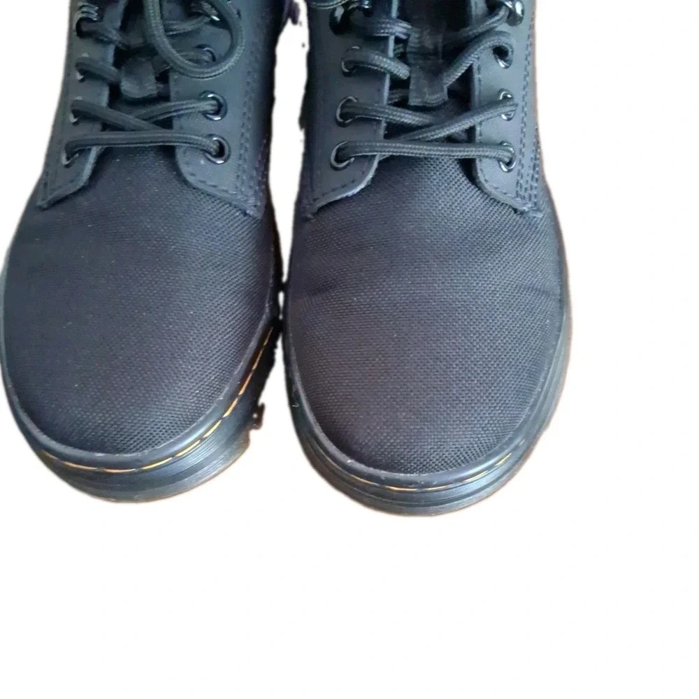 Dr. Martens Joseph Black Canvas Leather Low Top Sneakers Mens Size 8